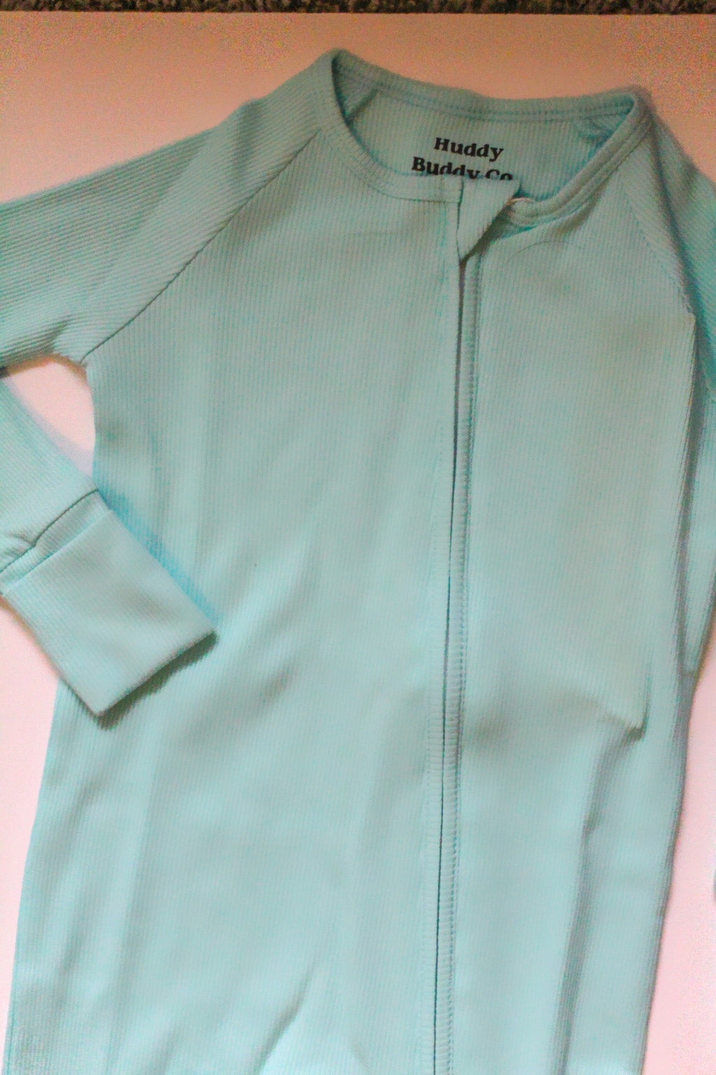 Bamboo Basics Blue Ribbed Zippy
